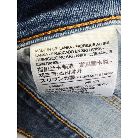 Levis 33X34 Size 16L Womens Classic Bootcut Blue Denim 5 Pocket Logo Tag Jeans - Picture 14 of 14
